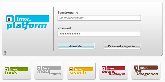 Screenshot der Backends