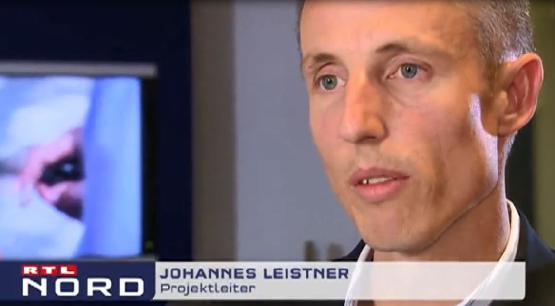 Johannes Leistner als Ausschnitt eines Fernsehbeitrages von RTL Nord